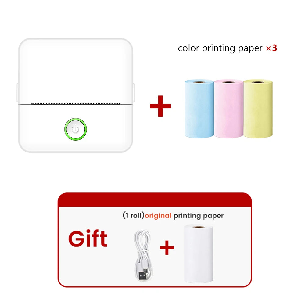 Mini Printer Portable Thermal Printer Meow Mini Smart Pocket Printer Wireless Bluetooth Paper Mobile Phone Photo Label Printers