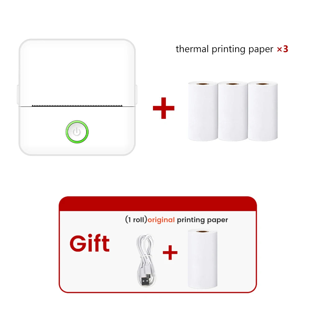 Mini Printer Portable Thermal Printer Meow Mini Smart Pocket Printer Wireless Bluetooth Paper Mobile Phone Photo Label Printers